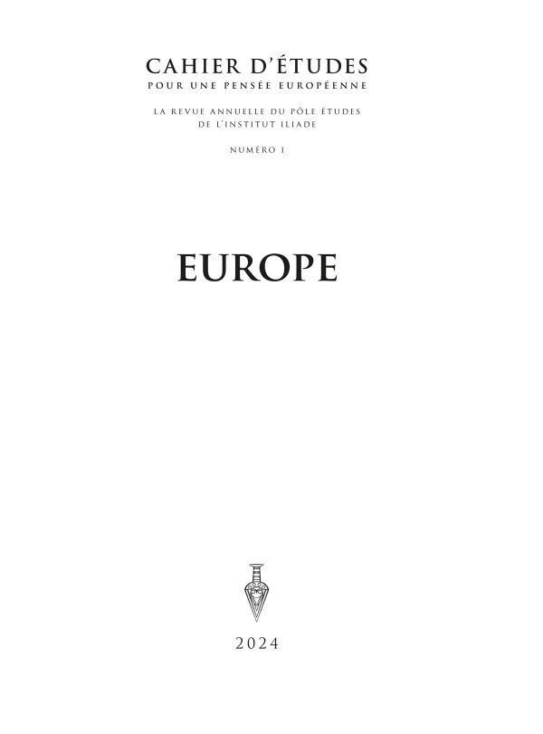 Cahier d'études pour une pensée européenne n°1